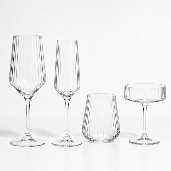 Amelie Ribbed Glassware Range